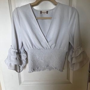 Altar’d State - White Cropped Blouse
